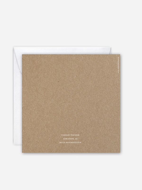 Weihnachtskarte Thankful Kraftpapier