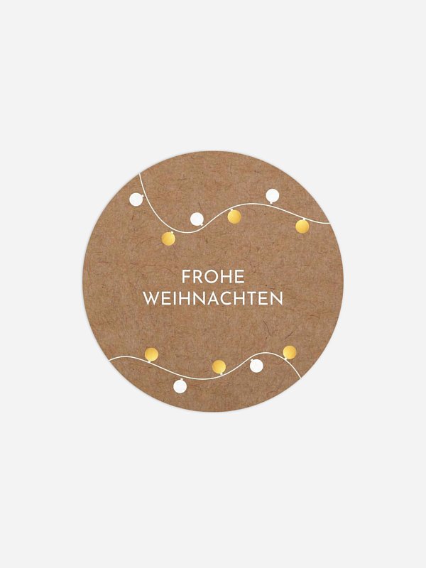 Lichterkette Kraftpapier