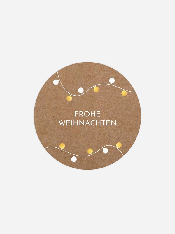 Lichterkette Kraftpapier