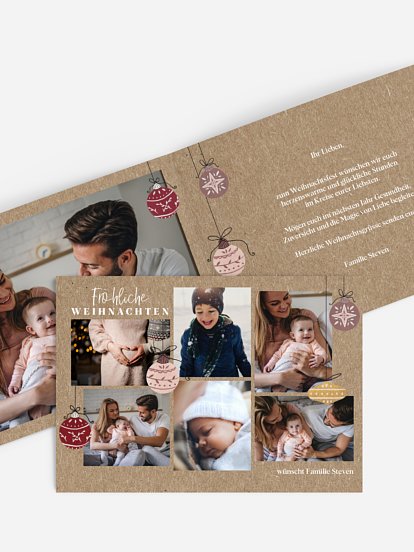 Weihnachtskugeln Kraftpapier