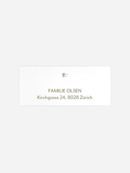 Absenderaufkleber Weihnachten Pure Christmas Kraftpapier