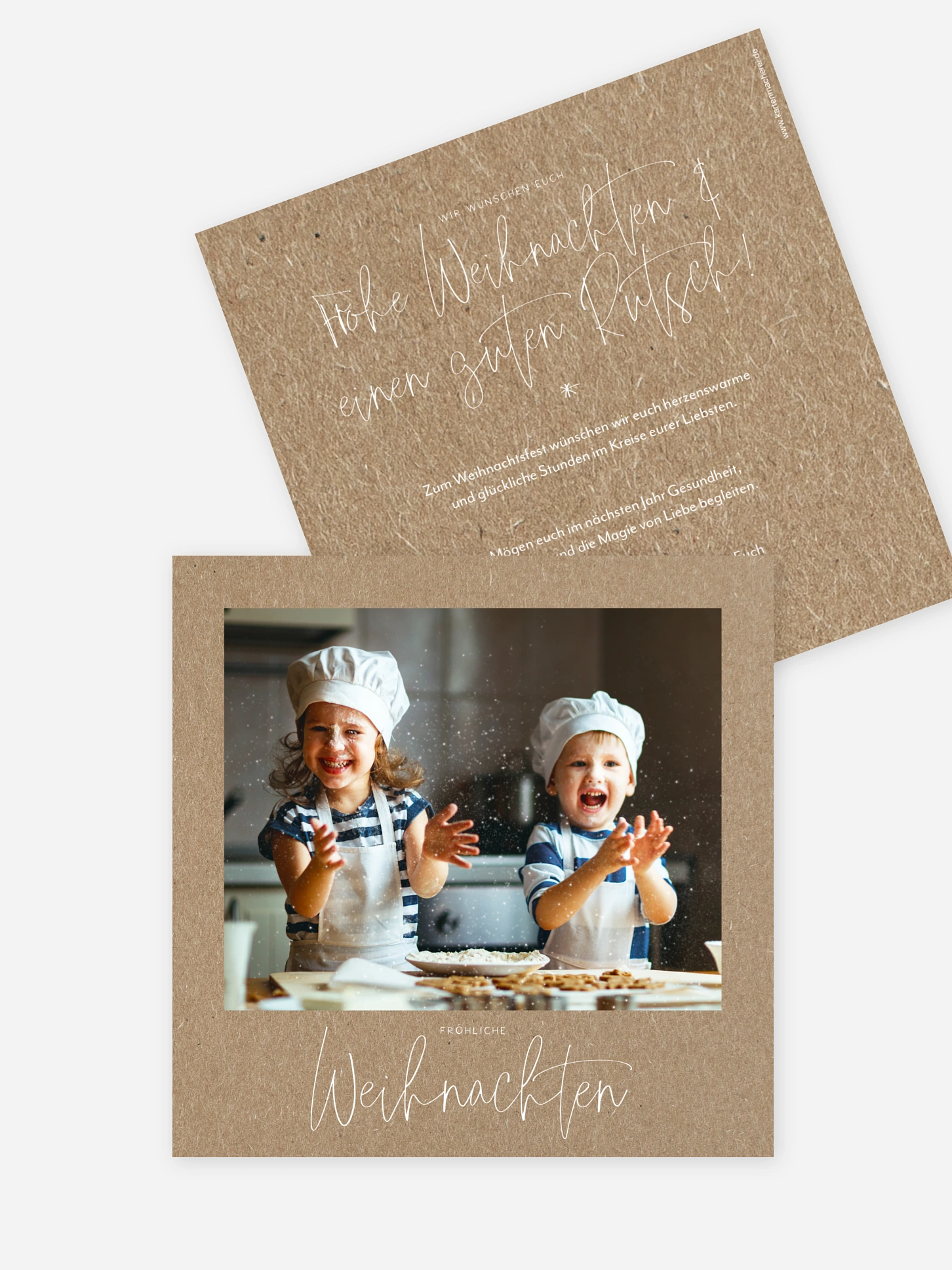 Weihnachtskarte Pure Christmas Kraftpapier