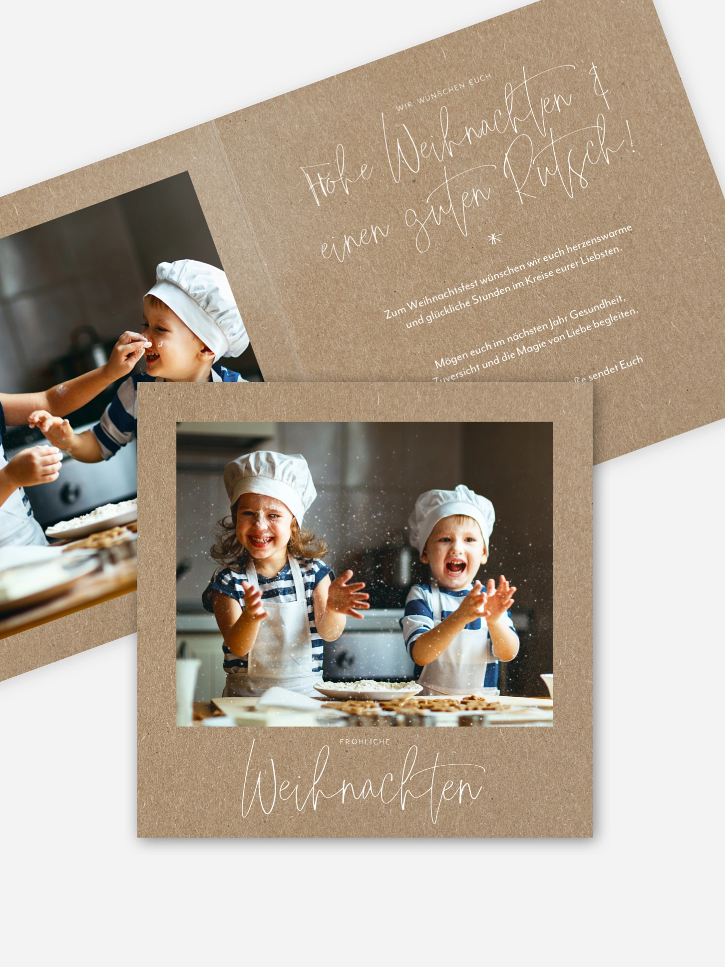 Weihnachtskarte Pure Christmas Kraftpapier