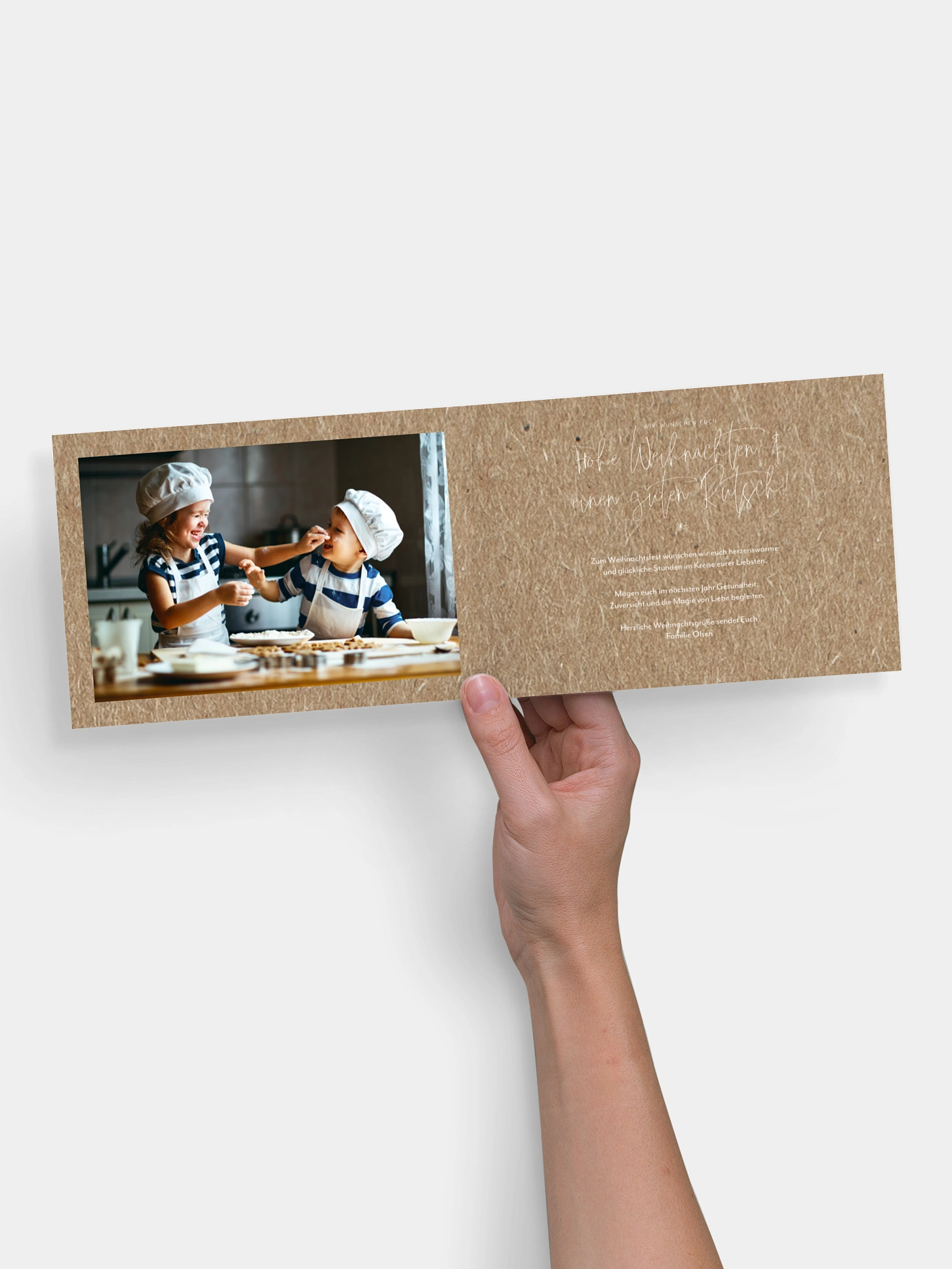 Weihnachtskarte Pure Christmas Kraftpapier