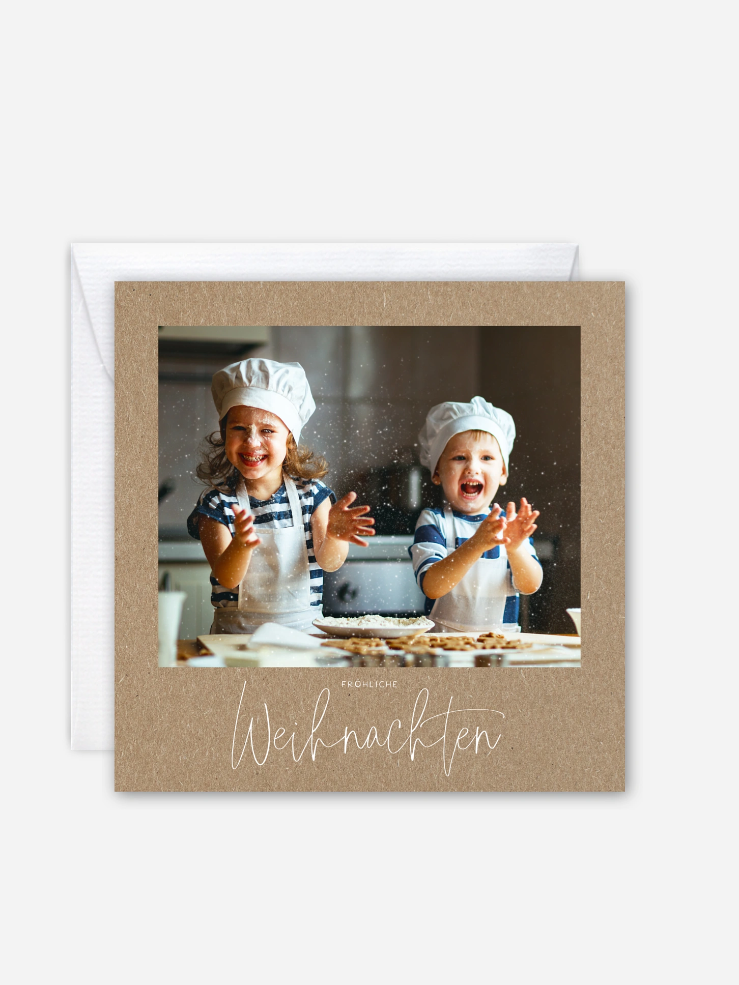 Weihnachtskarte Pure Christmas Kraftpapier