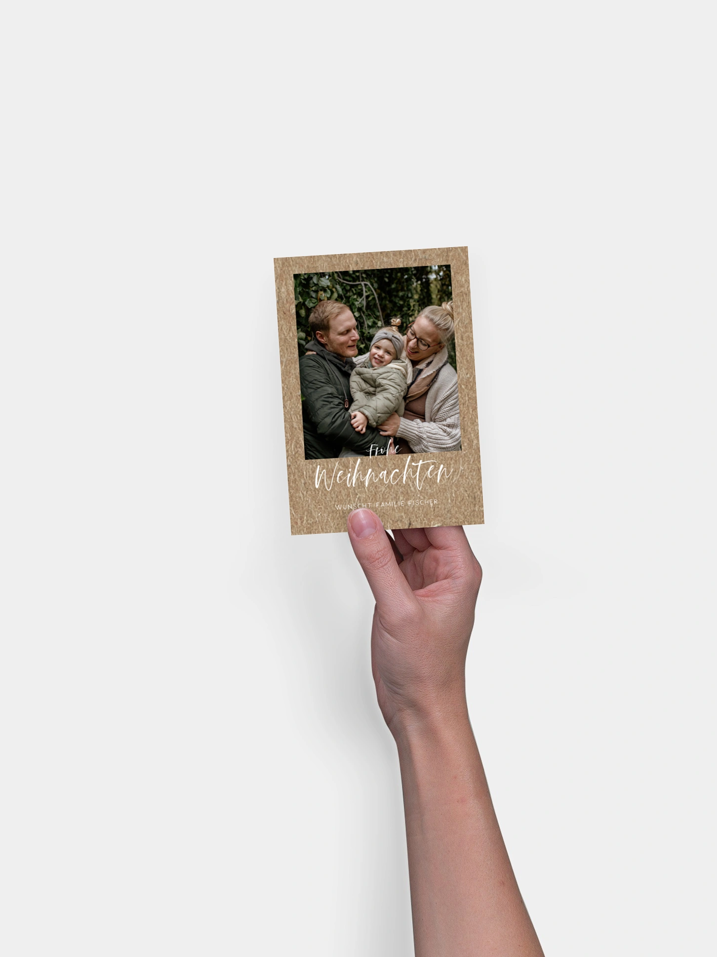 Weihnachtskarte Love & Laughter Kraftpapier