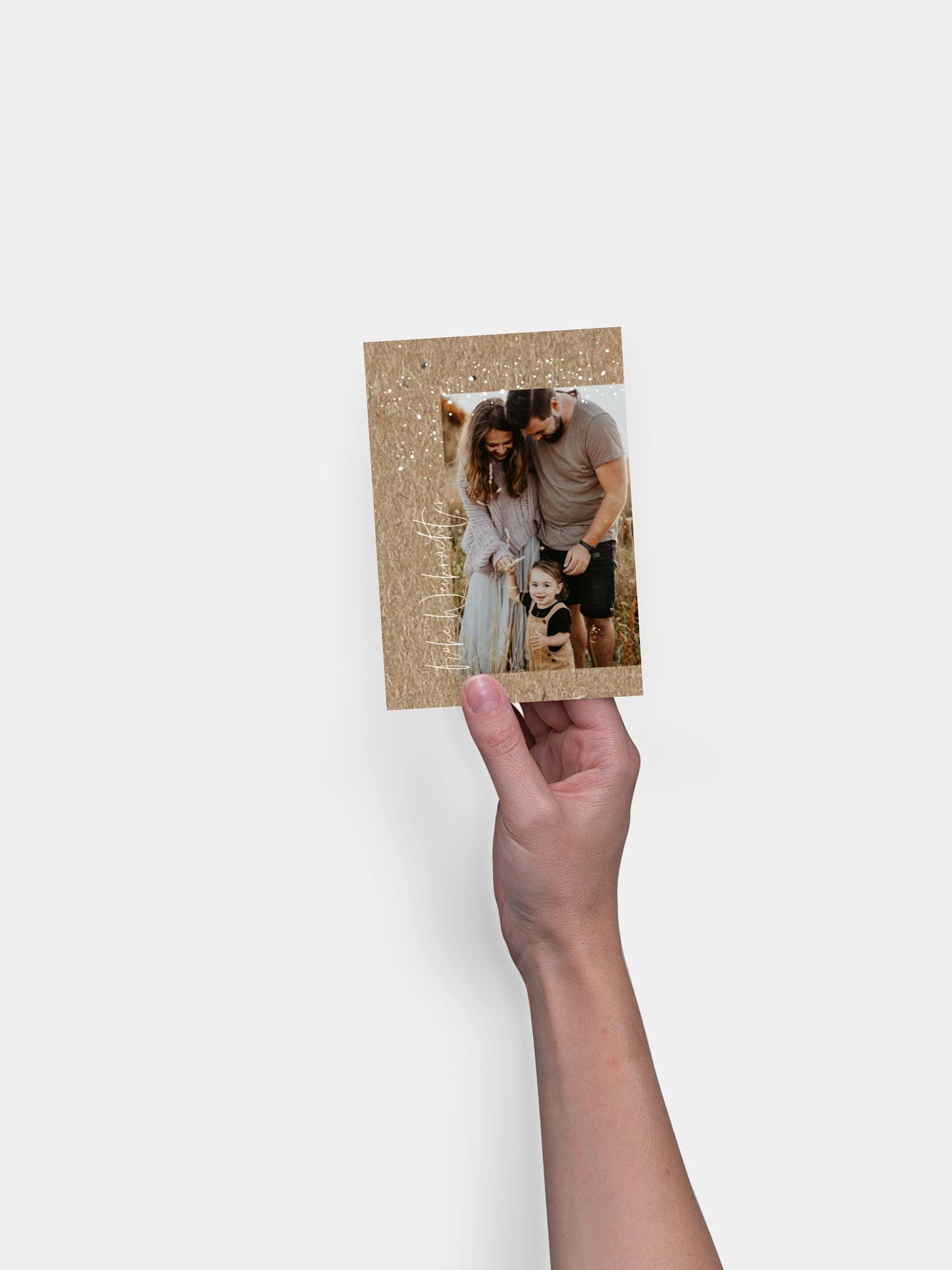 Weihnachtskarte Peaceful Kraftpapier