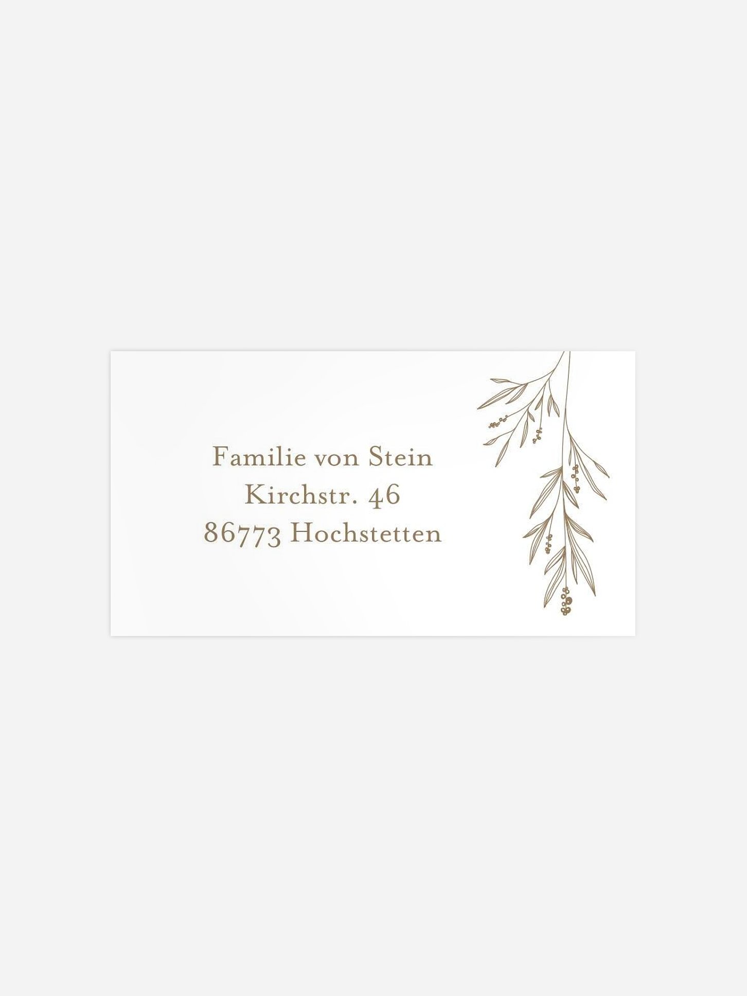 Empfängeraufkleber Weihnachten Mistel Kraftpapier