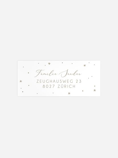 Absenderaufkleber Weihnachten Tannenwald Kraftpapier
