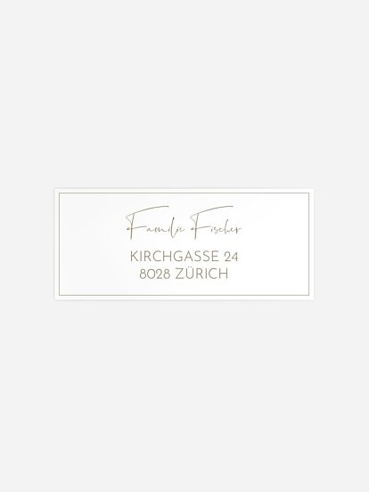Absenderaufkleber Weihnachten Christmas Twig Kraftpapier