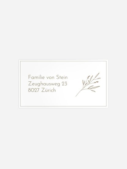 Empfängeraufkleber Weihnachten Christmas Twig Kraftpapier