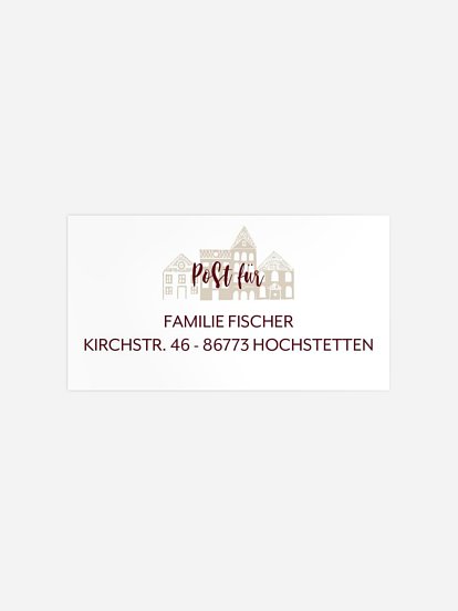 Stadt im Schnee Kraftpapier