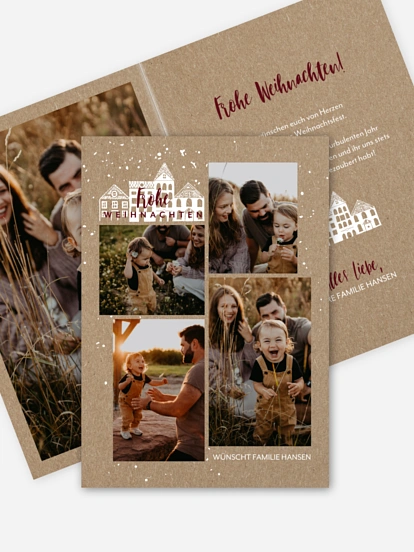 Stadt im Schnee Kraftpapier