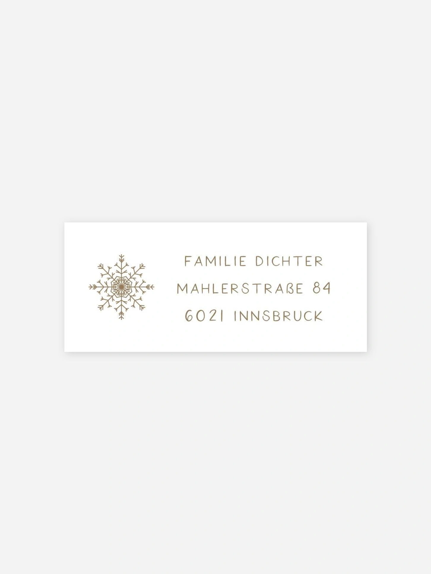 Absenderaufkleber Weihnachten Snow Crystal