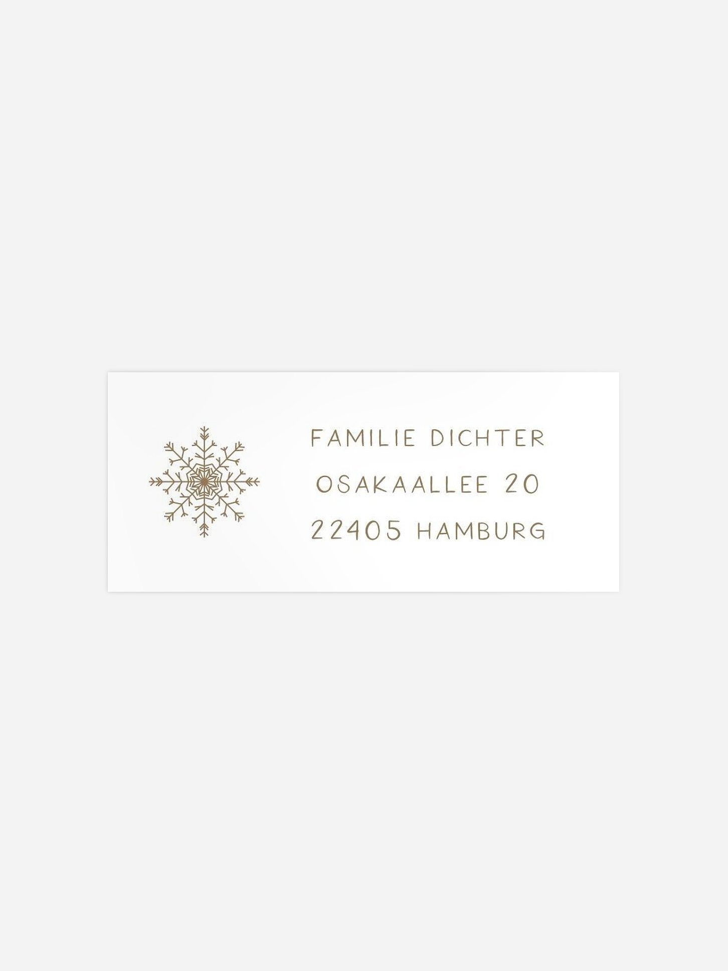 Absenderaufkleber Weihnachten Snow Crystal