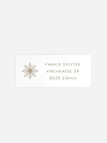 Absenderaufkleber Weihnachten Snow Crystal
