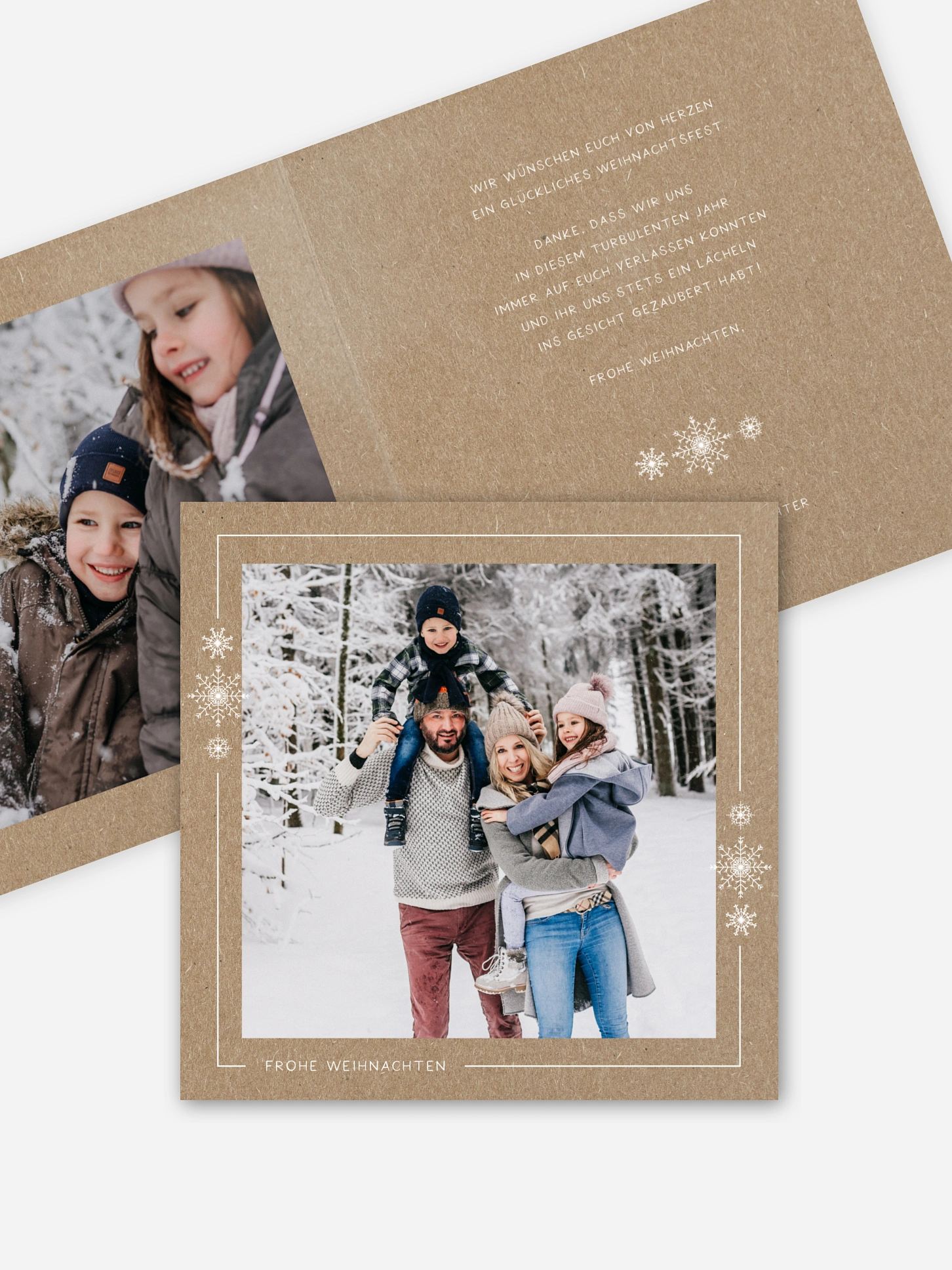 Weihnachtskarte Snow Crystal