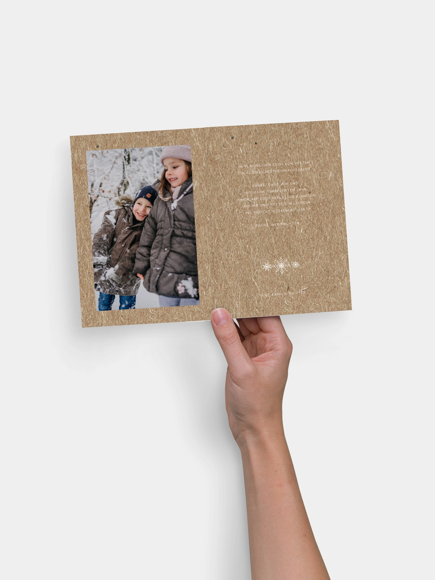 Weihnachtskarte Snow Crystal