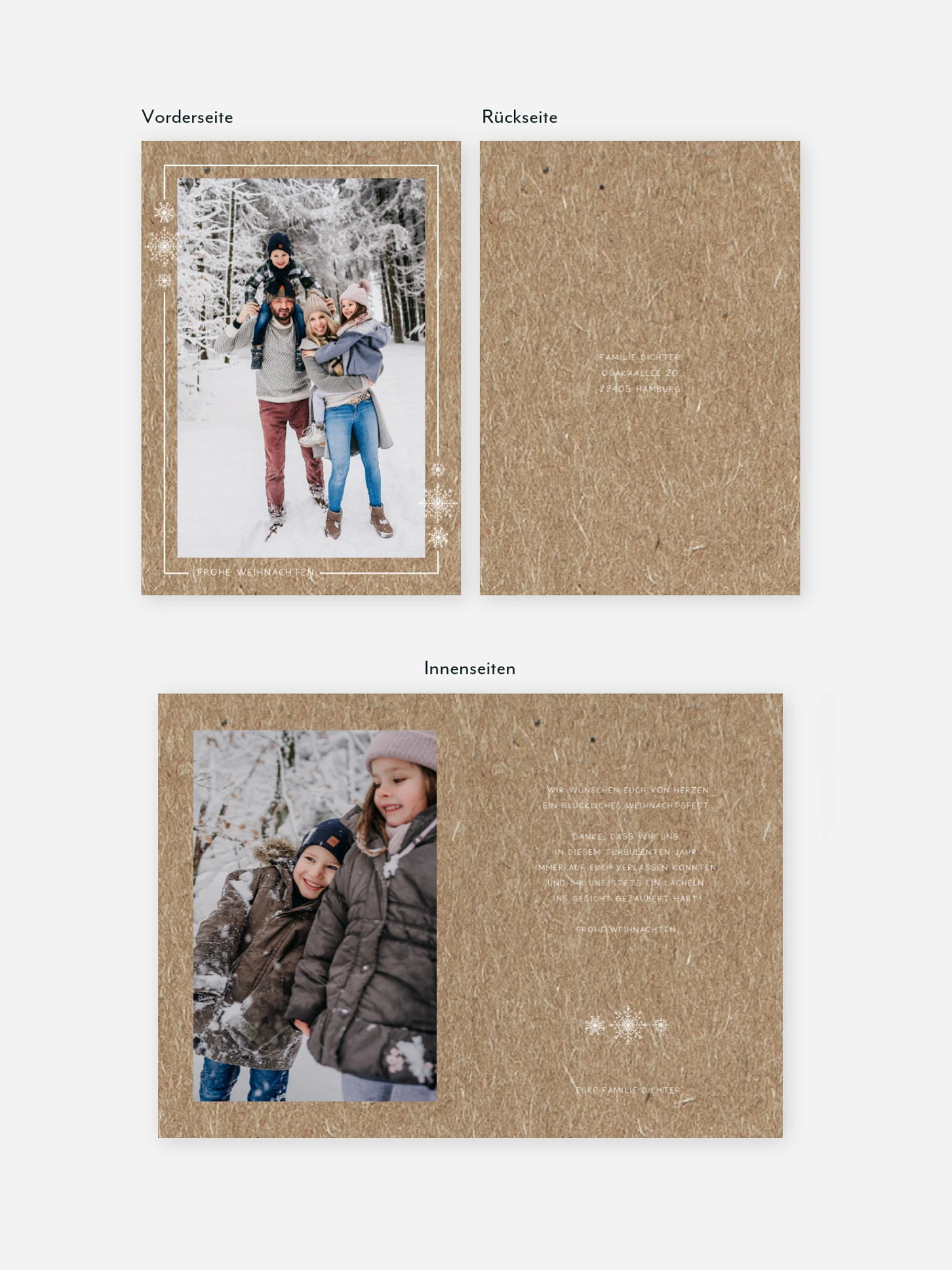 Weihnachtskarte Snow Crystal