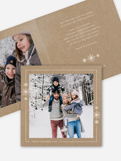 Weihnachtskarte Snow Crystal