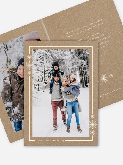 Weihnachtskarte Snow Crystal