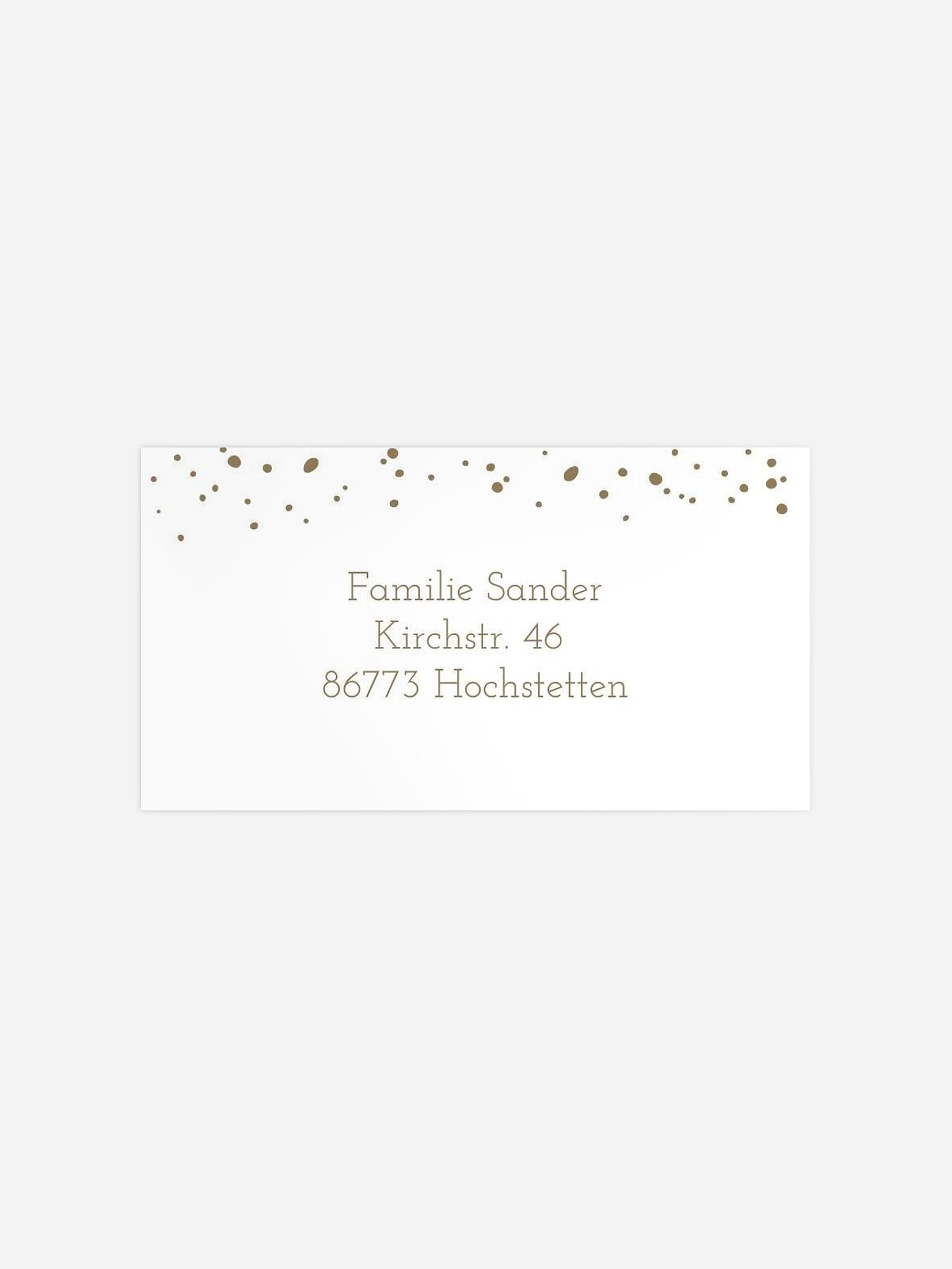 Empfängeraufkleber Weihnachten Flockenzauber Kraftpapier
