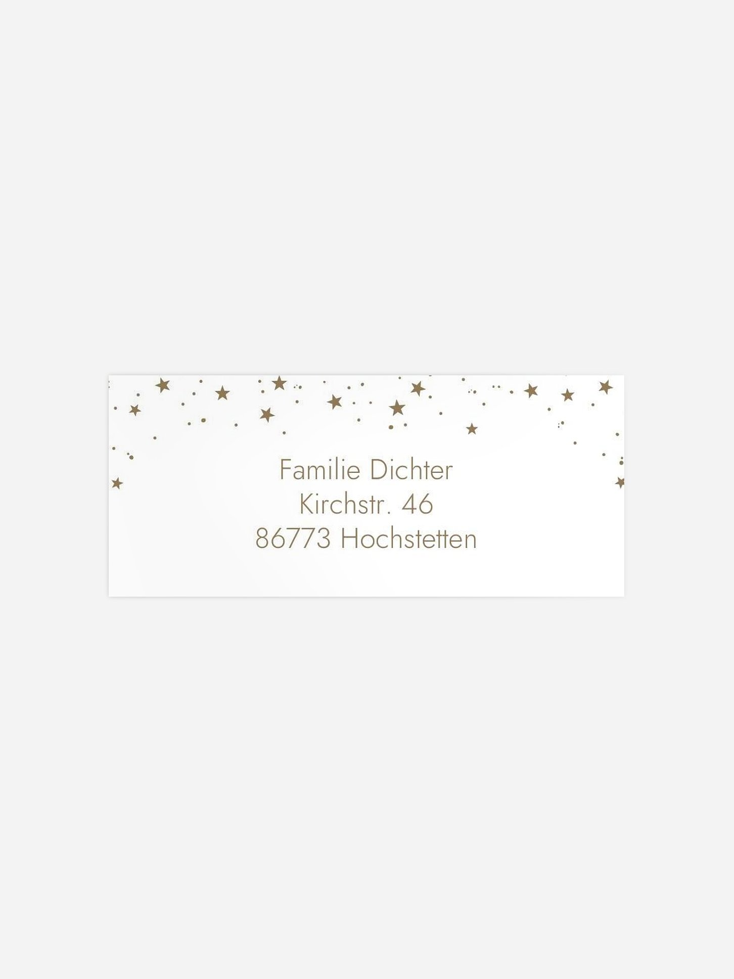Absenderaufkleber Weihnachten Stardust Kraftpapier