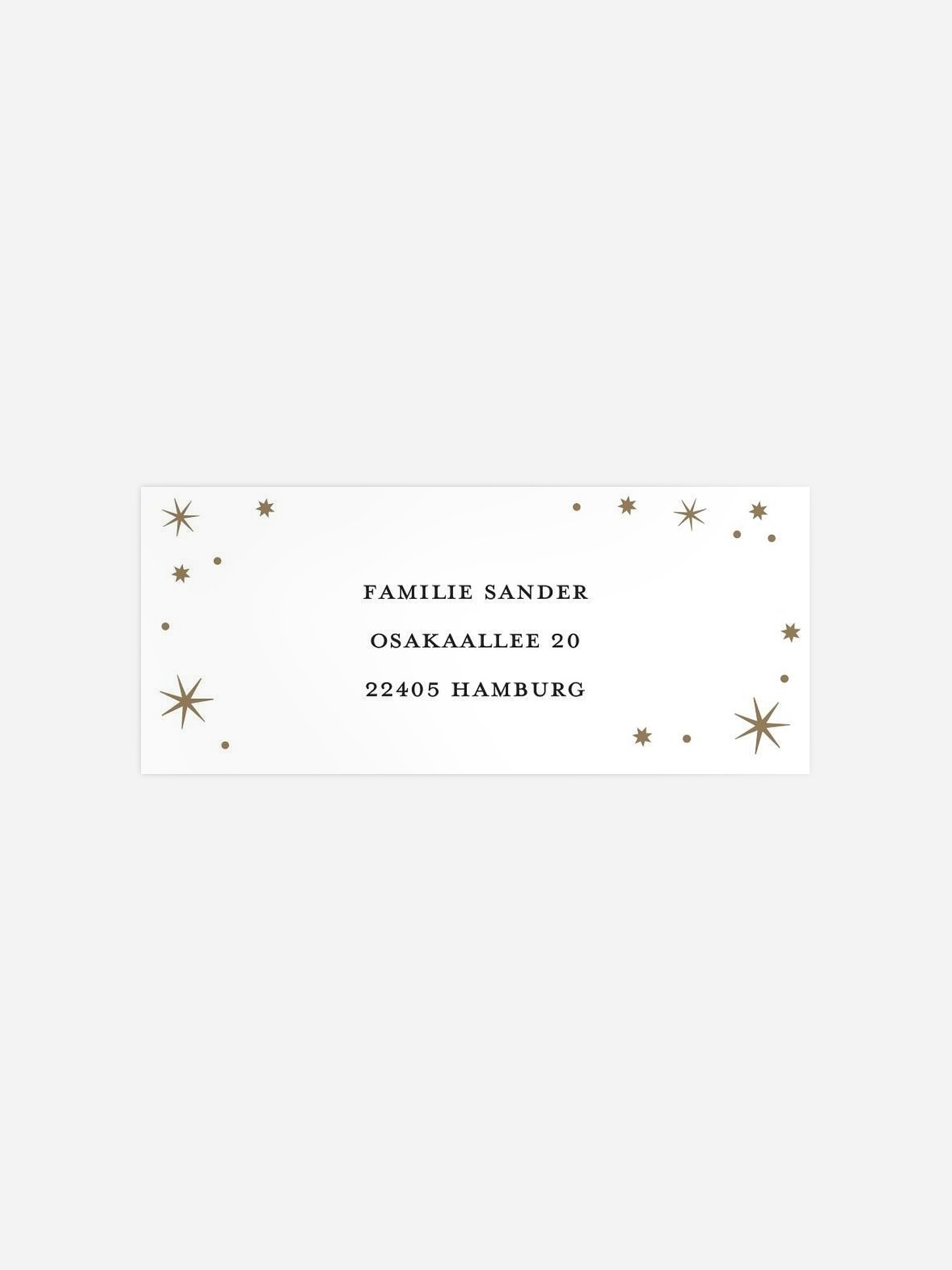 Absenderaufkleber Weihnachten Joyful Stars Kraftpapier