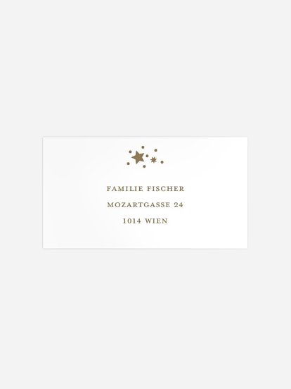 Empfängeraufkleber Weihnachten Schillernde Weihnacht Kraftpapier