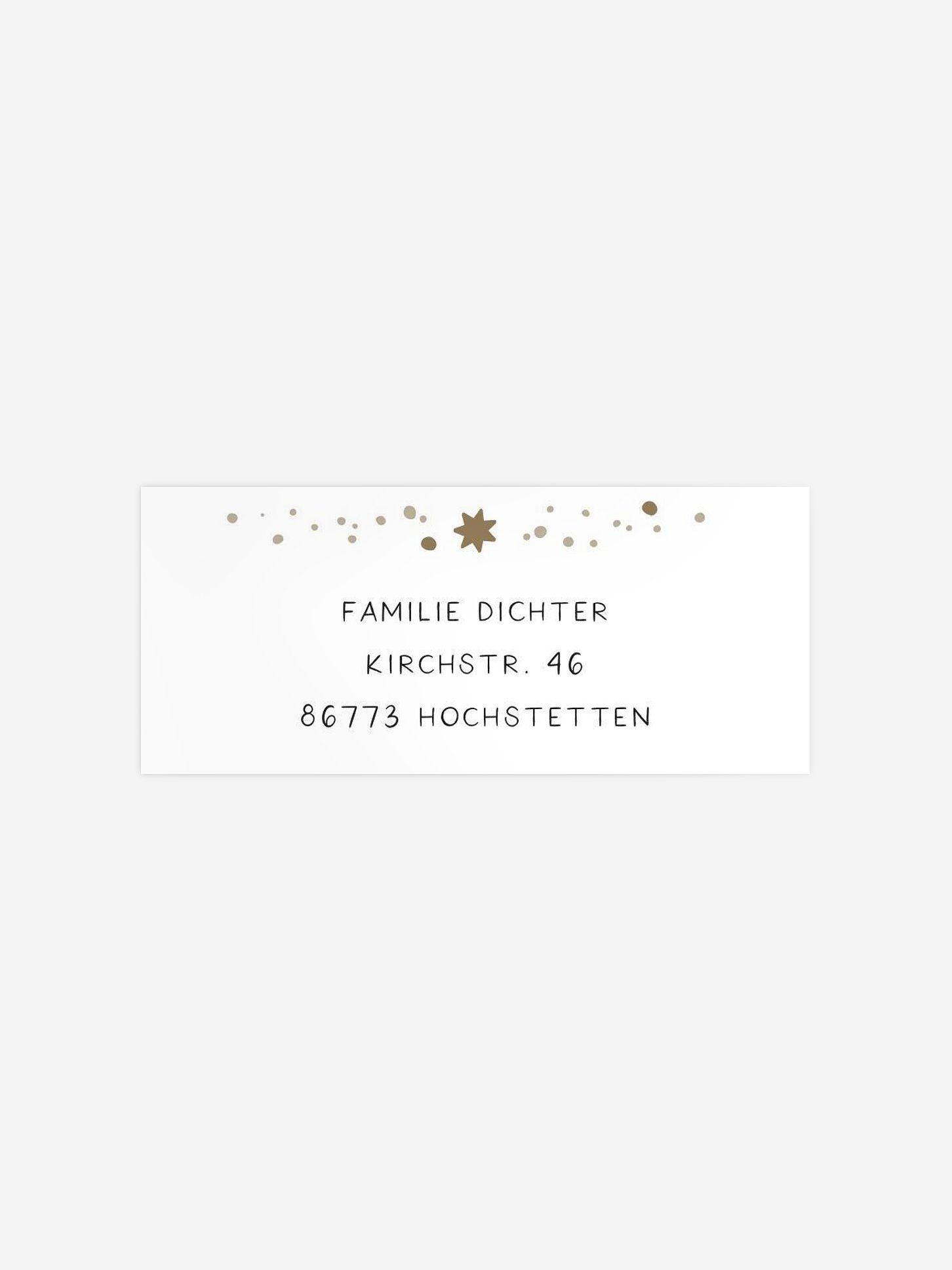 Absenderaufkleber Weihnachten Full of Stars Kraftpapier