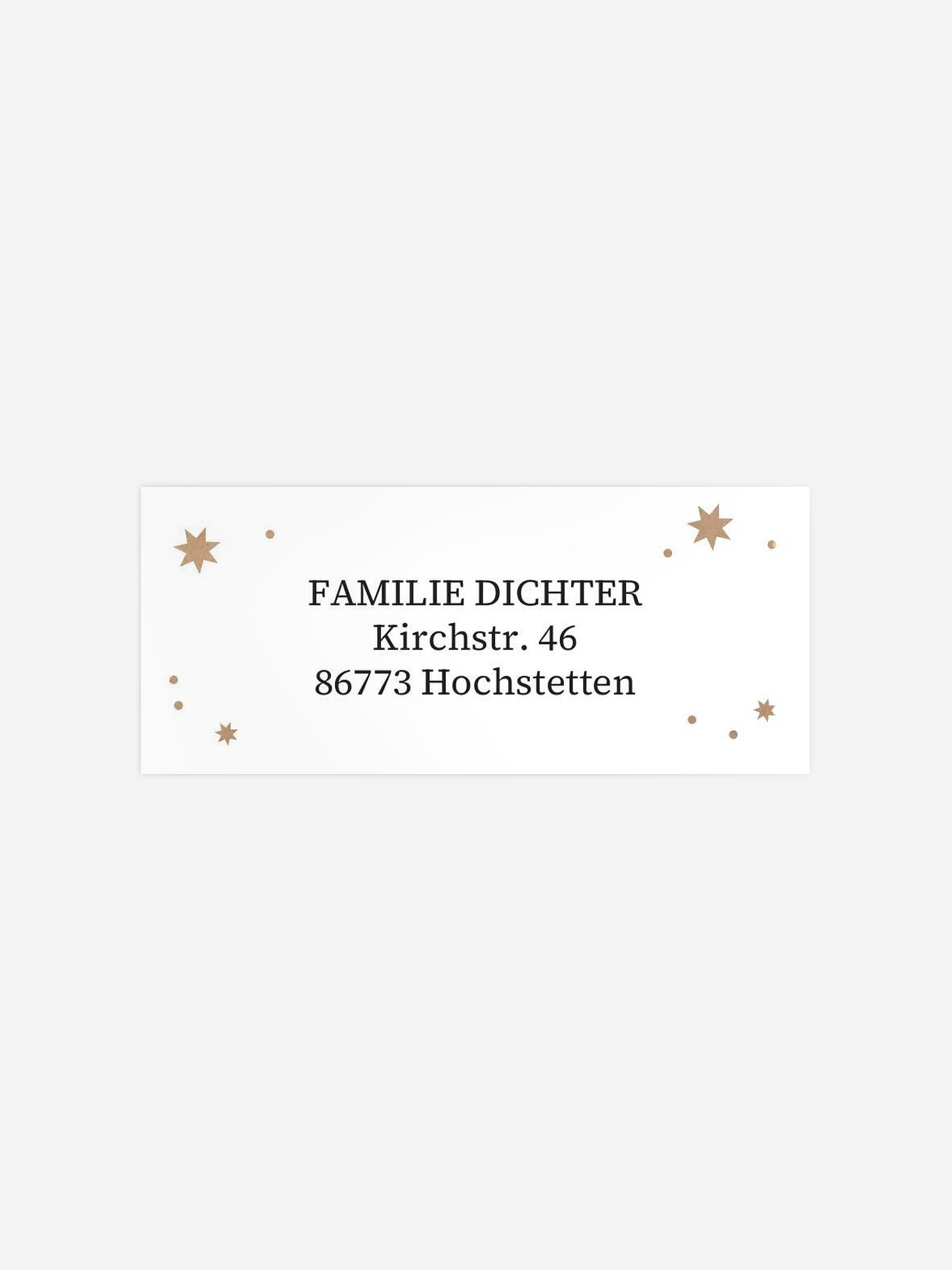 Absenderaufkleber Weihnachten Festhimmel Kraftpapier