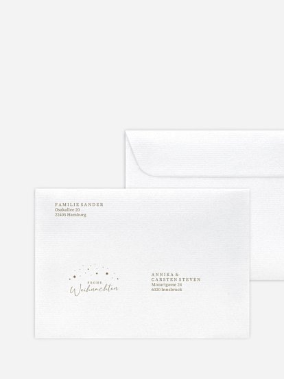 Bedruckte Umschläge Weihnachten Festhimmel Kraftpapier