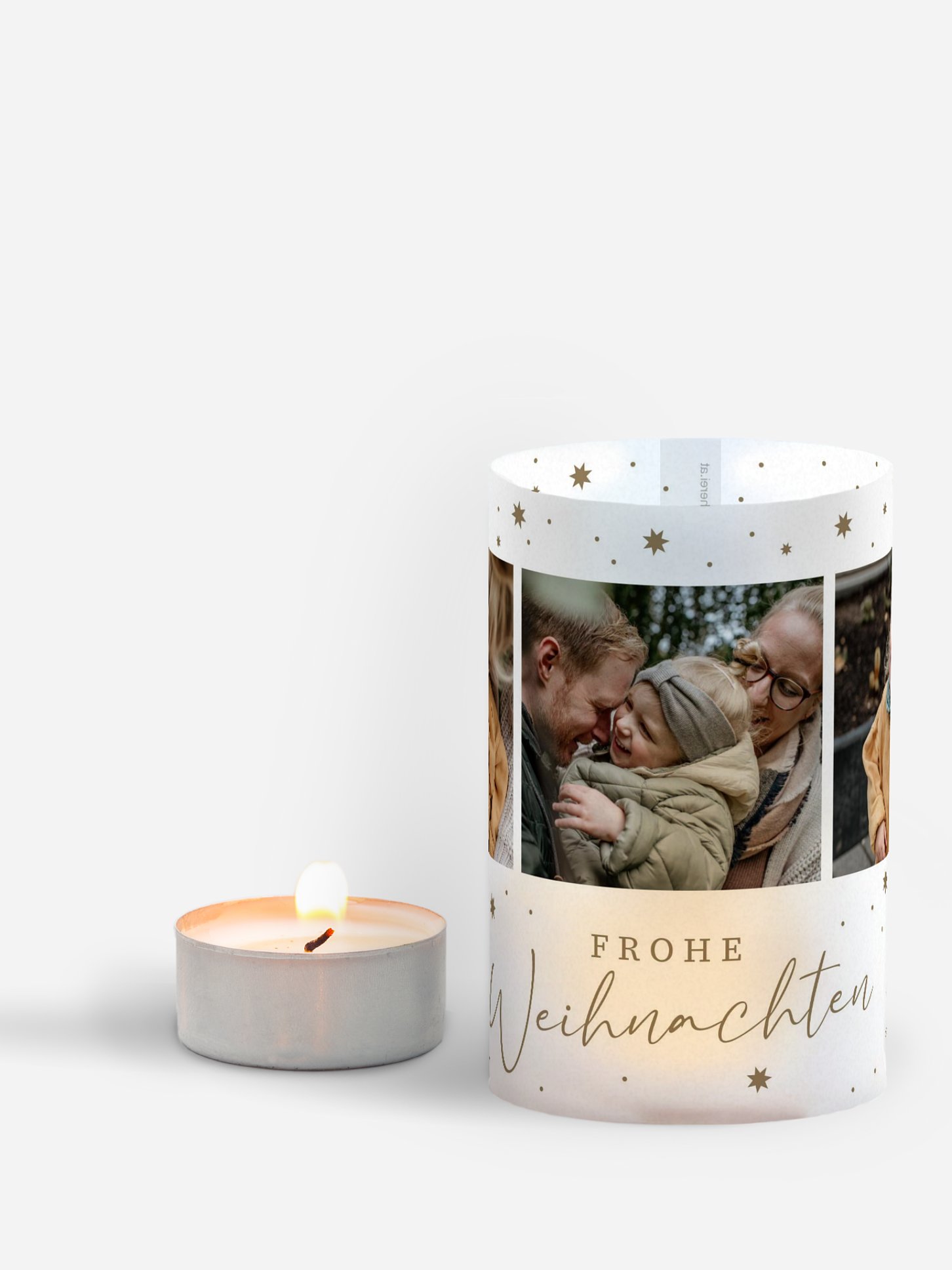 Windlicht Weihnachten Festhimmel Kraftpapier