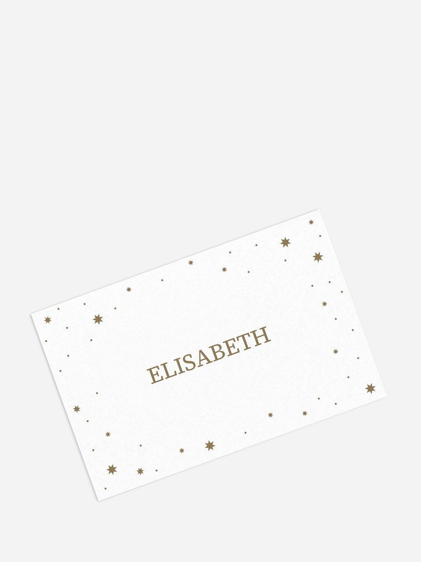 Tischkarte Weihnachten Festhimmel Kraftpapier