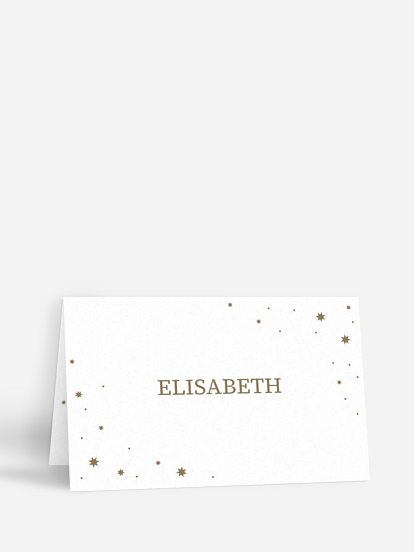 Tischkarte Weihnachten Festhimmel Kraftpapier