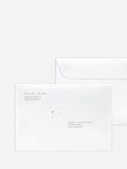 Bedruckte Umschläge Weihnachten Weihnachtssterne Kraftpapier