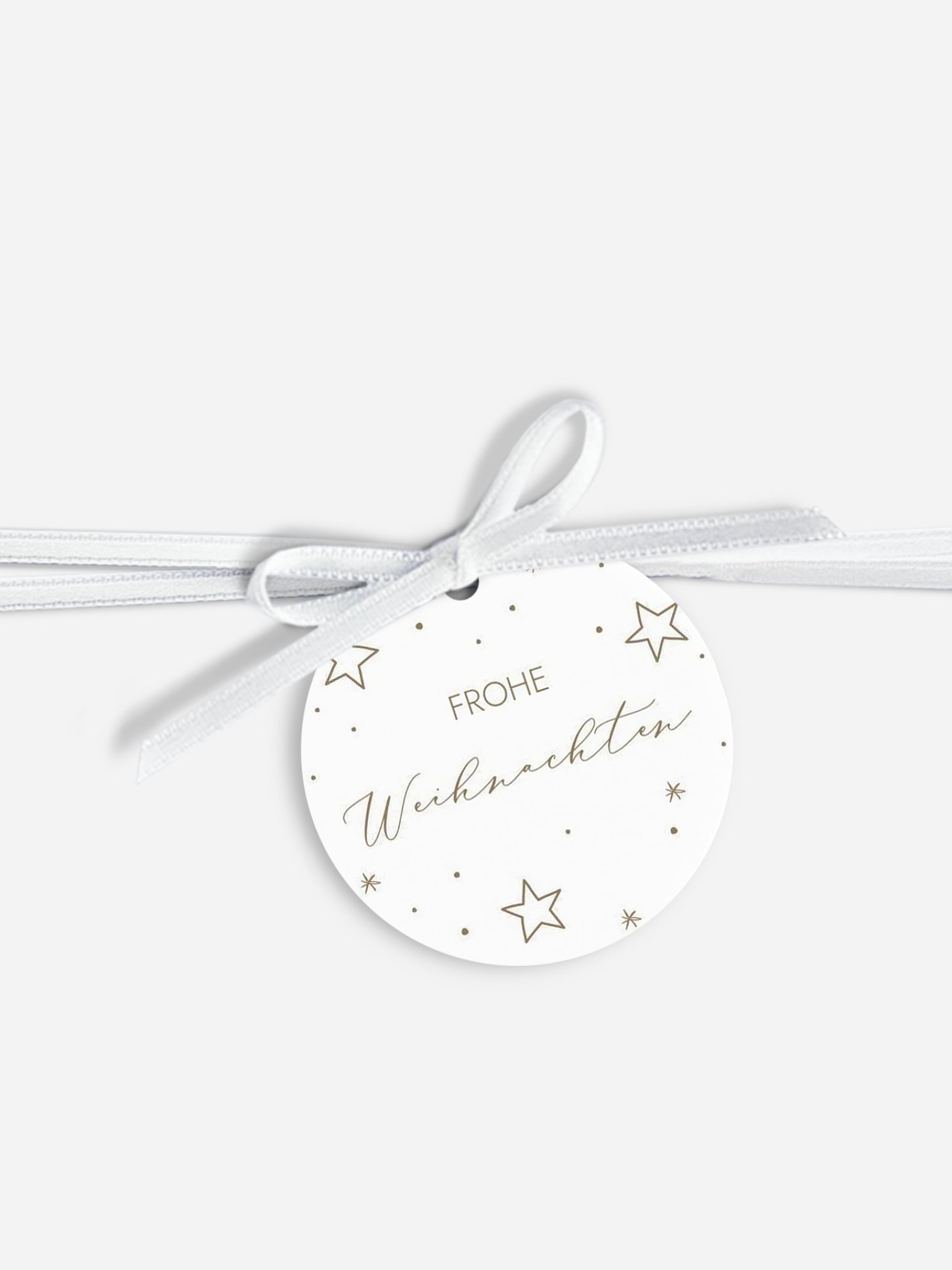 Geschenkeanhänger Weihnachtssterne Kraftpapier