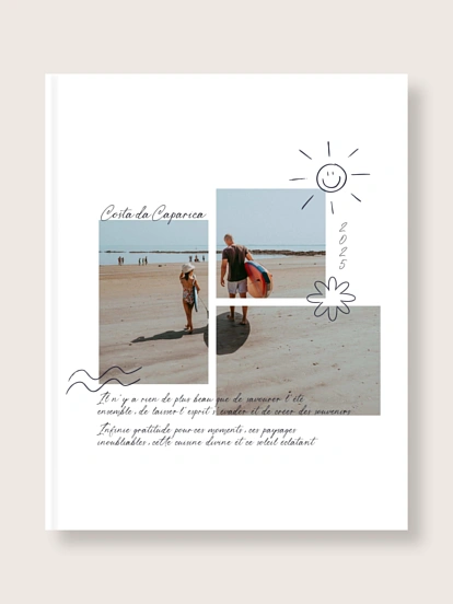 Album photo rigide Notes de voyage