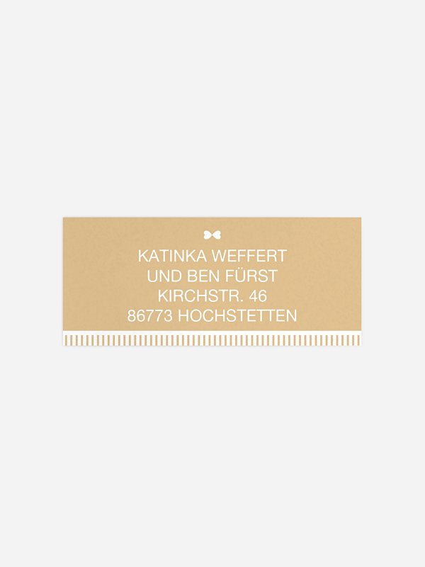 Absenderaufkleber Hochzeit Timeline
