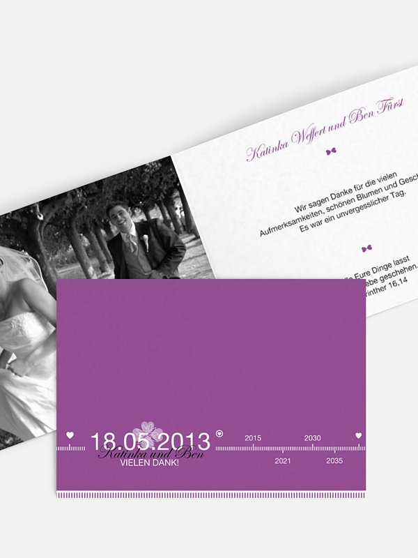 Dankeskarte Hochzeit Timeline
