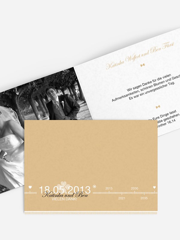 Dankeskarte Hochzeit Timeline