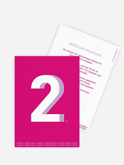 Einladung 20. Geburtstag Zahl