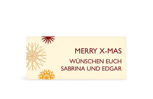 Geschenkaufkleber Weihnachten Strohsterne