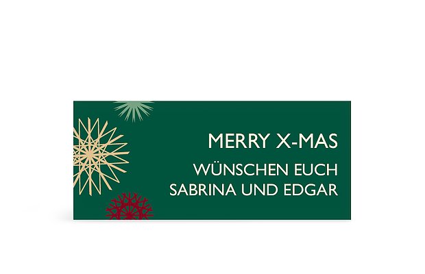 Geschenkaufkleber Weihnachten Strohsterne
