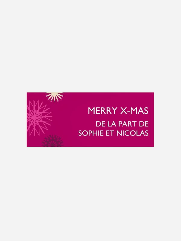 Étiquette cadeau Noël Mille flocons