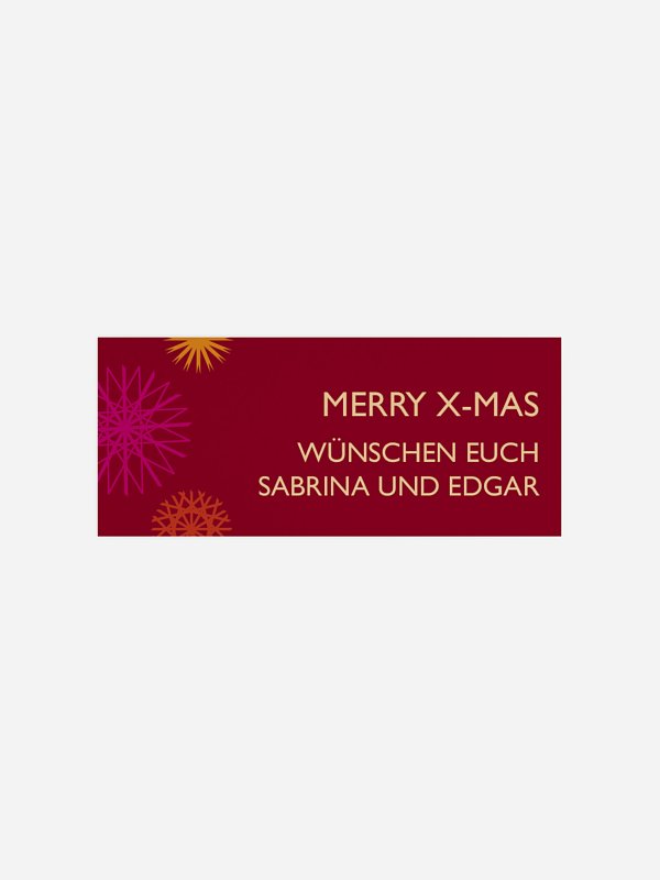 Geschenkaufkleber Weihnachten Strohsterne