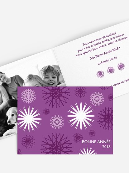 Carte de voeux Mille flocons