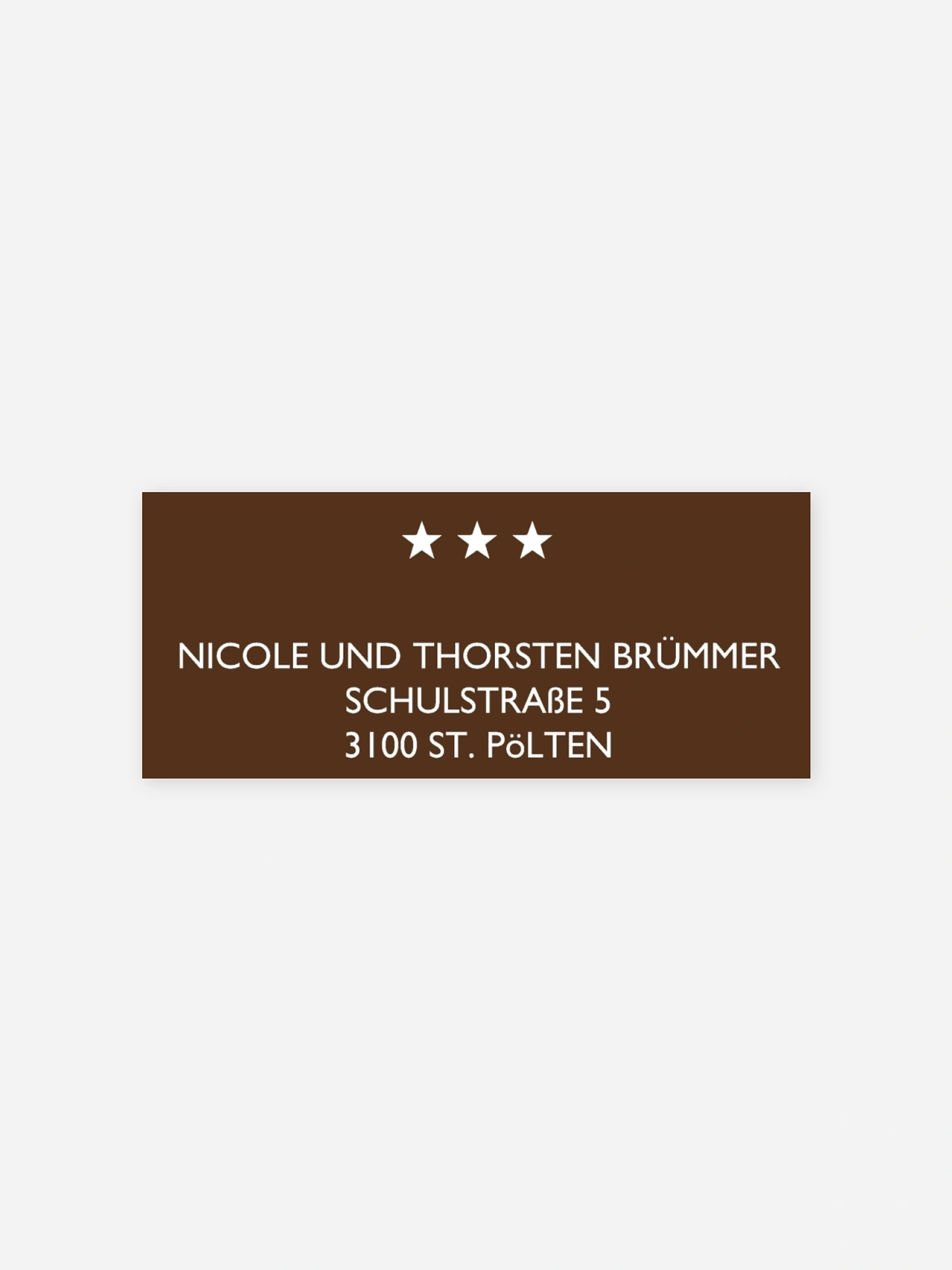 Absenderaufkleber Weihnachten Sternenzahl