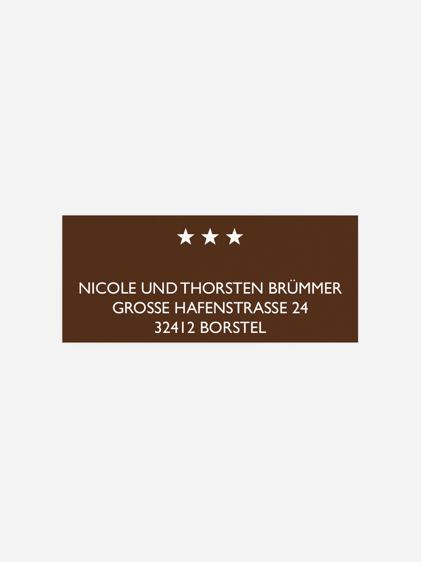 Absenderaufkleber Weihnachten Sternenzahl