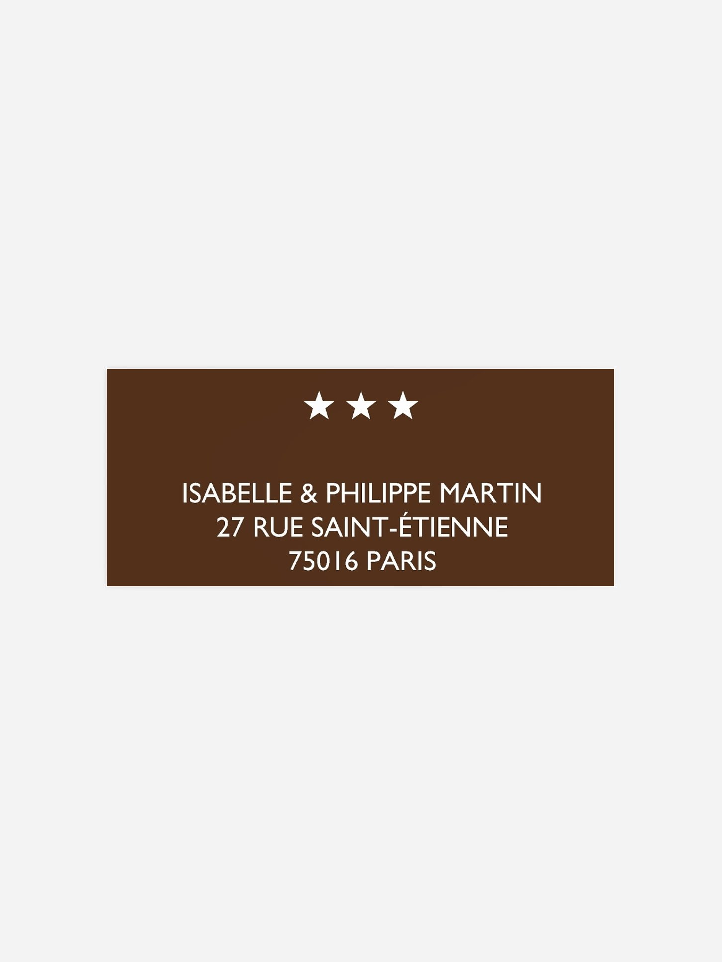 Étiquette expéditeur voeux Grandes étoiles